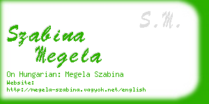 szabina megela business card